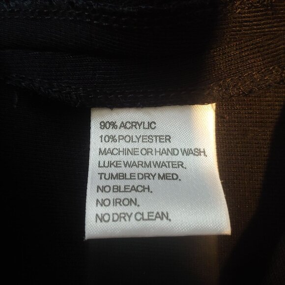 Exclusively Misook Womens Med Black Blue Tone Stripes Stretch Acrylic Shell Tank - Picture 9 of 9